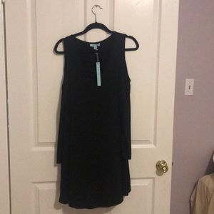 cold shoulder, black dress